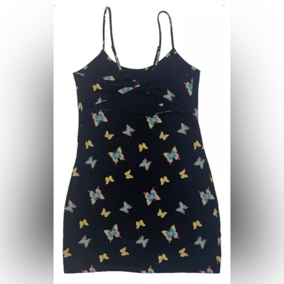 New Juniors SO Back-Tie Butterfly Bodycon Mini Dress - Picture 2 of 2